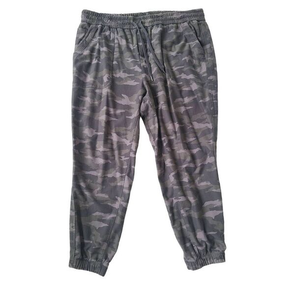 Athleta Camo Farallon Jogger Pants Womens Plus Size 22 Green Running Jogging Gym - Picture 4 of 9